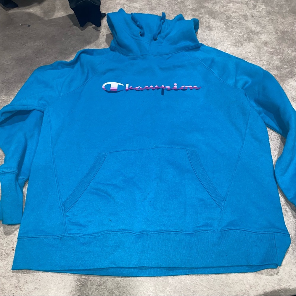 Women’s Champion Teal Hoodie Sz Large